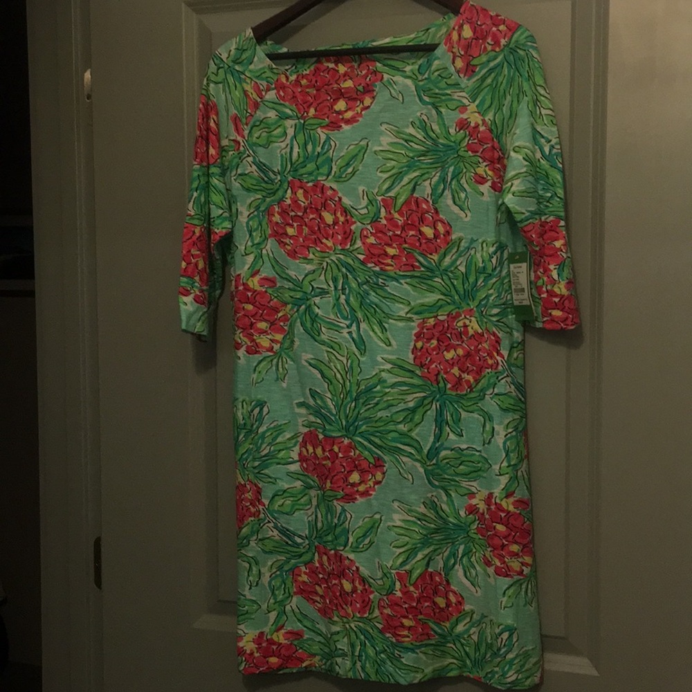 Lilly Pulitzer boatneck pineapple dress